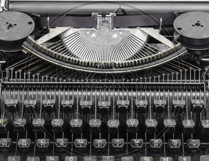 Vintage typewriter keys