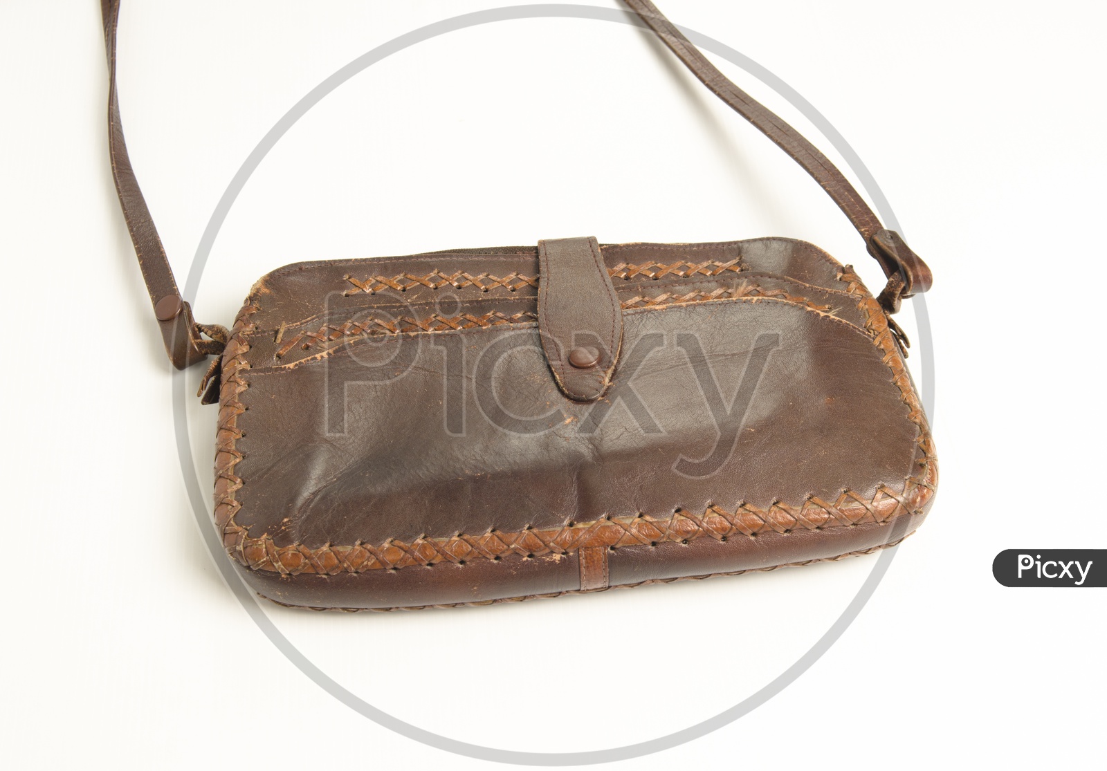 A brown women leather hand bag