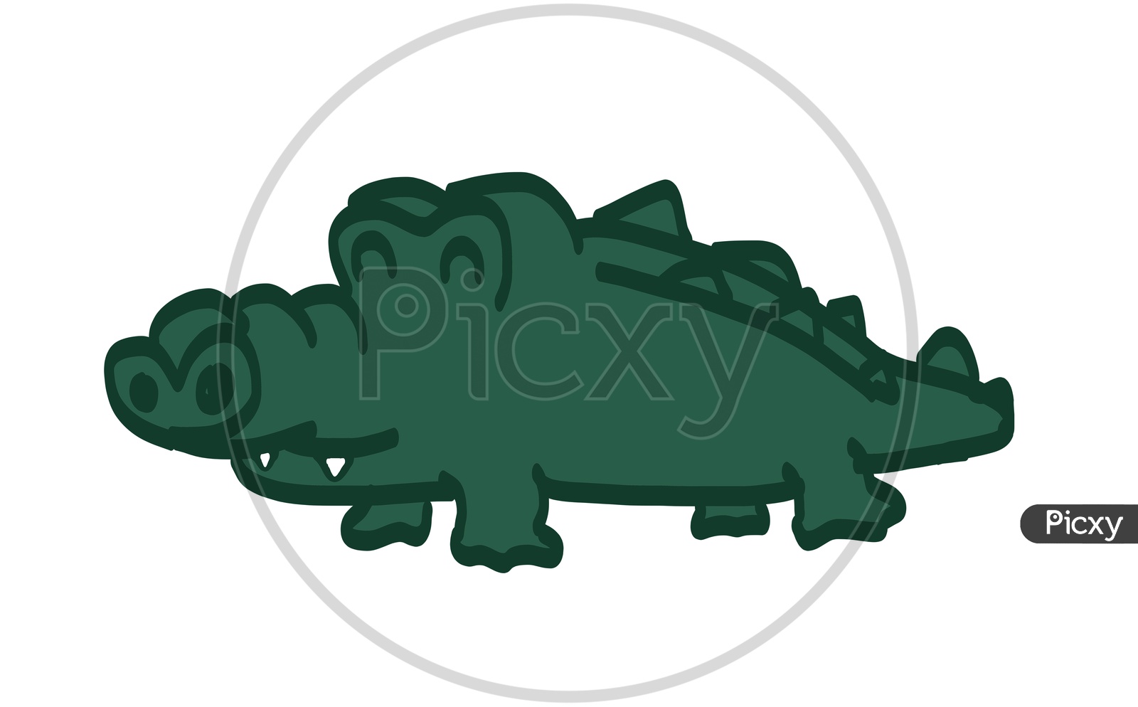 An illustration of crocodile