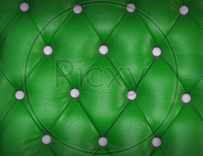 Leather texture of green sofa