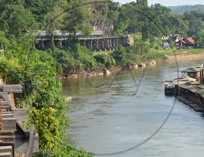 Kwa river in Kanchanaburi, Thailand