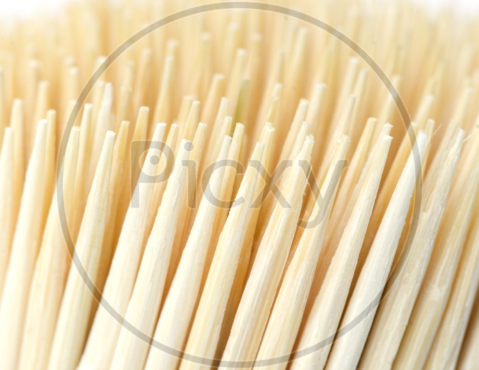 Patterns Formed by Toothpicks Closeup Forming a Background