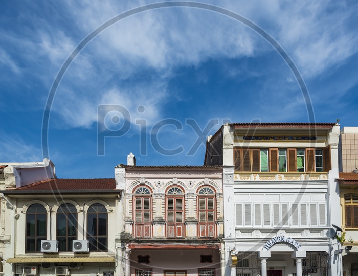 Malaysian houses in Georgetown, Penang, Malaysia