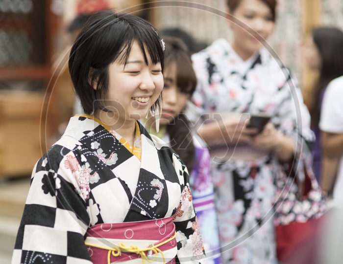 A Japanese Woman smiling