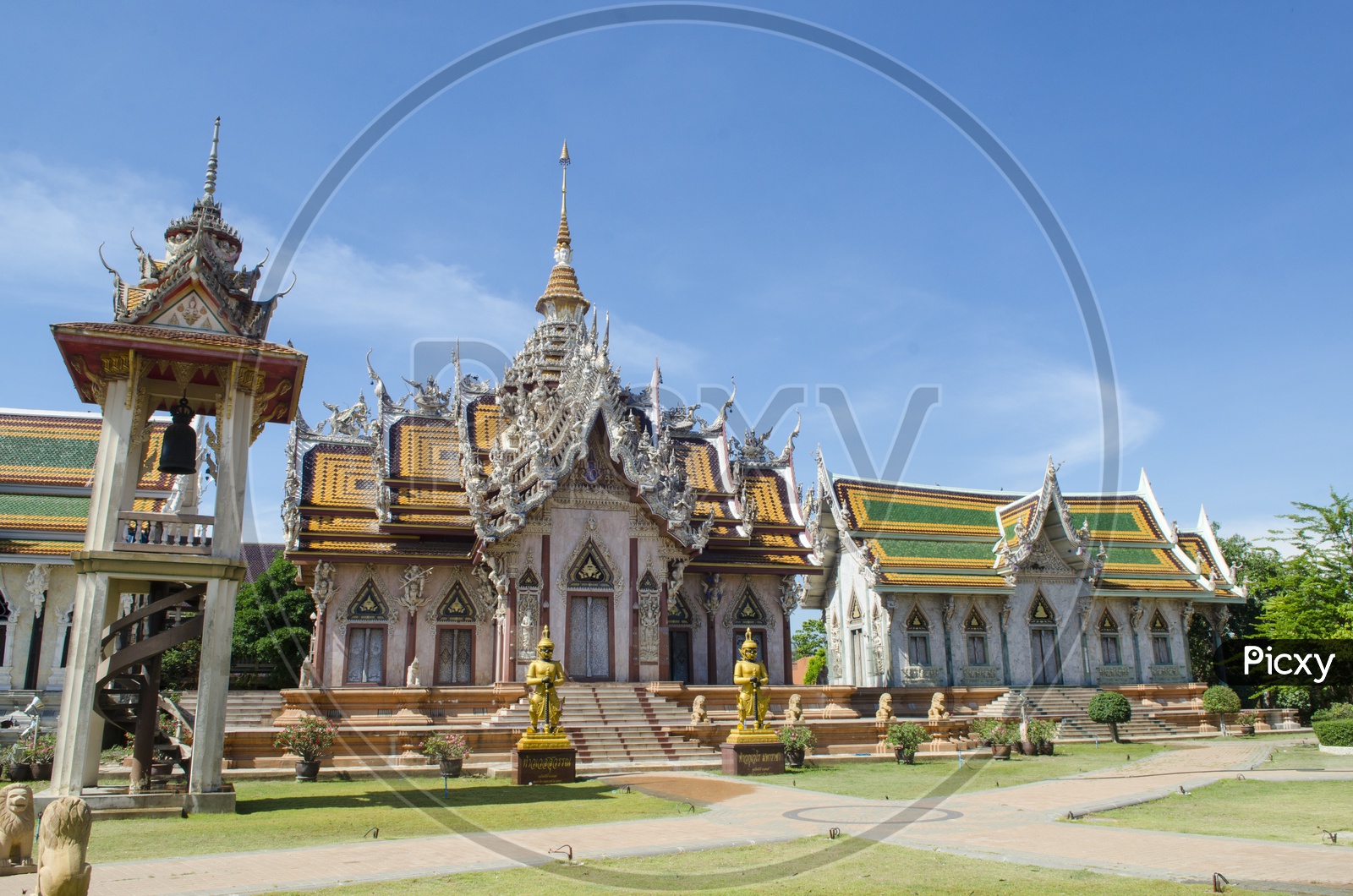 Landscape of Thailand Marble Temple