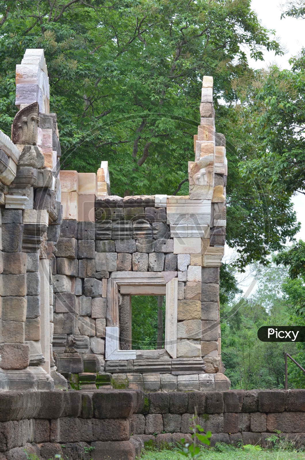 Old Ruins Of  Prasat Sadok Kok Thom, temple in Sa Kaeo Province, Thailand.