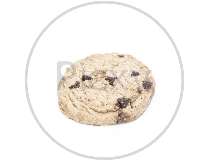 Bakery Style Chocolate chips cookies isolated on white background