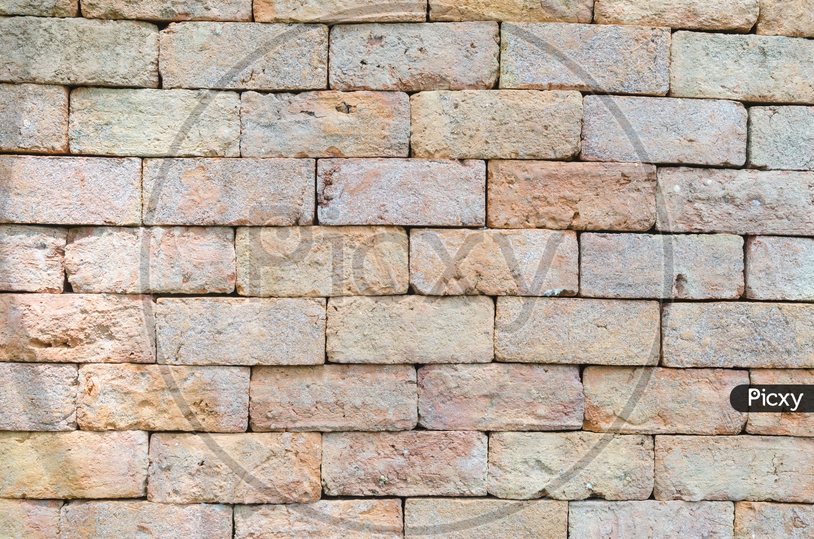 Brick Wall With Patterns Forming an Abstract Background