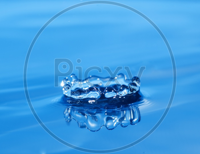 Water drop close up, nature background