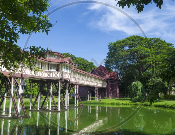 A Beautiful building in Sanamchan Palace at Nakhon Pathom province (Thailand)