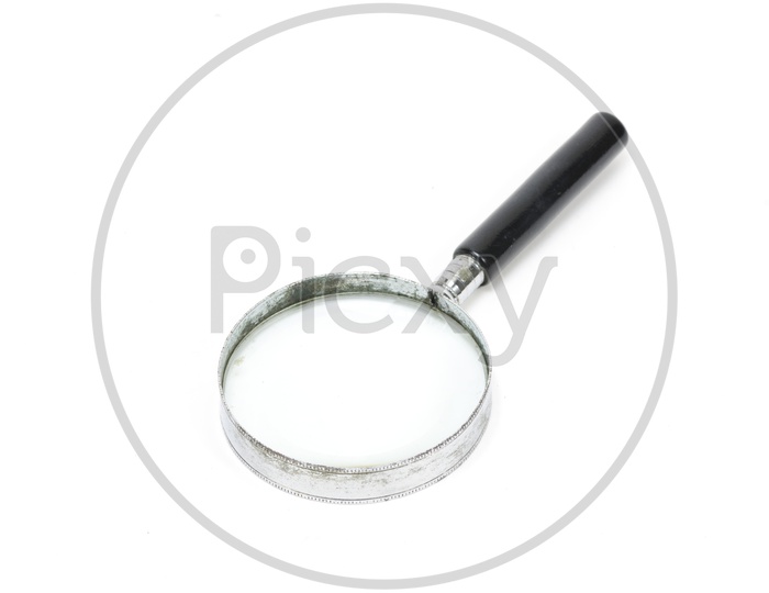 old Magnifier isolate on white background