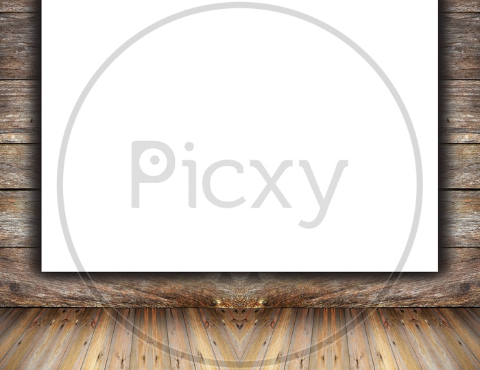Blank Space Placard Over a Wooden Background