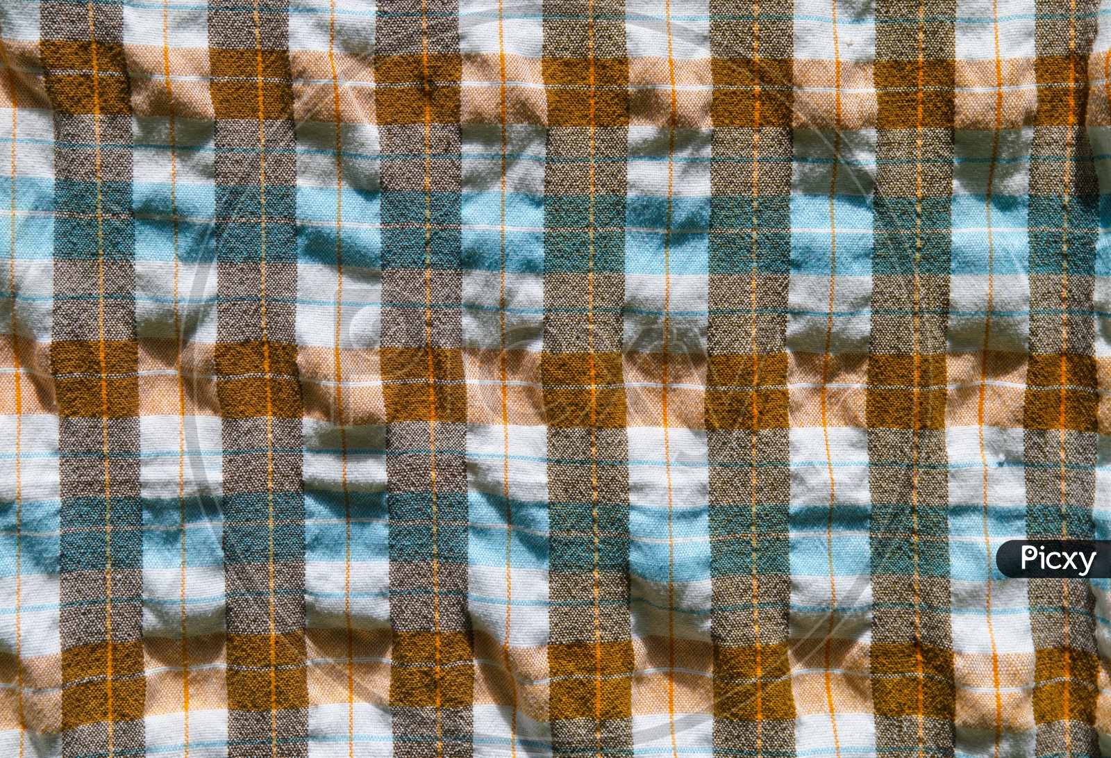 Colorful checkered fabric background