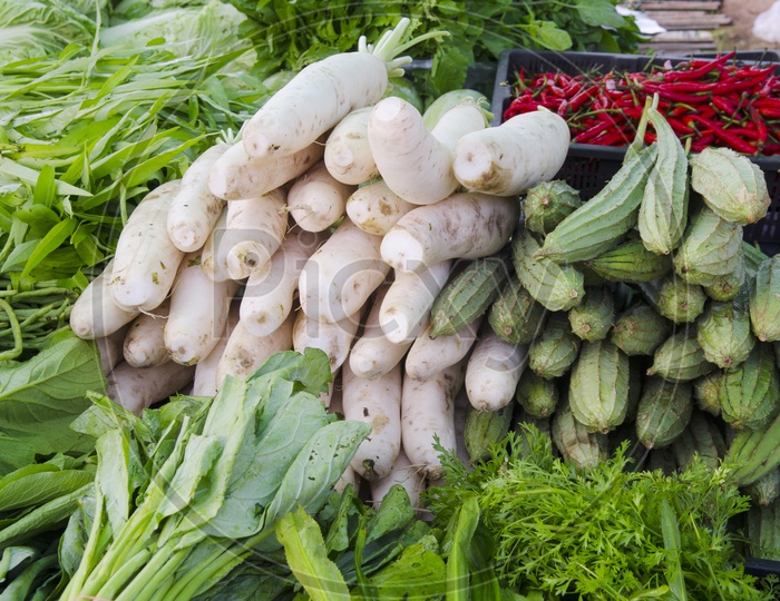 A Vegetable stall in Thailand