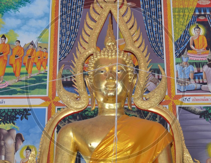 Big Golden Buddhas at Wat Muang, Thailand