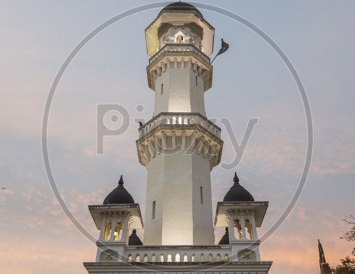 View of Kapitan Keling Mosque in Penang Malaysia