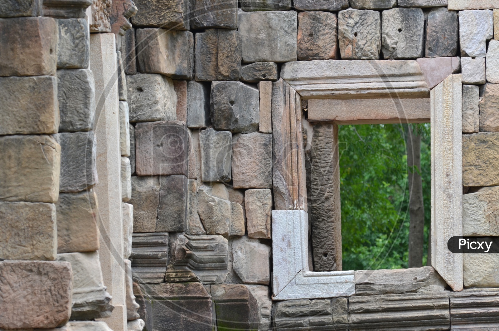 Old Ruins Of  Prasat Sadok Kok Thom, temple in Sa Kaeo Province, Thailand.