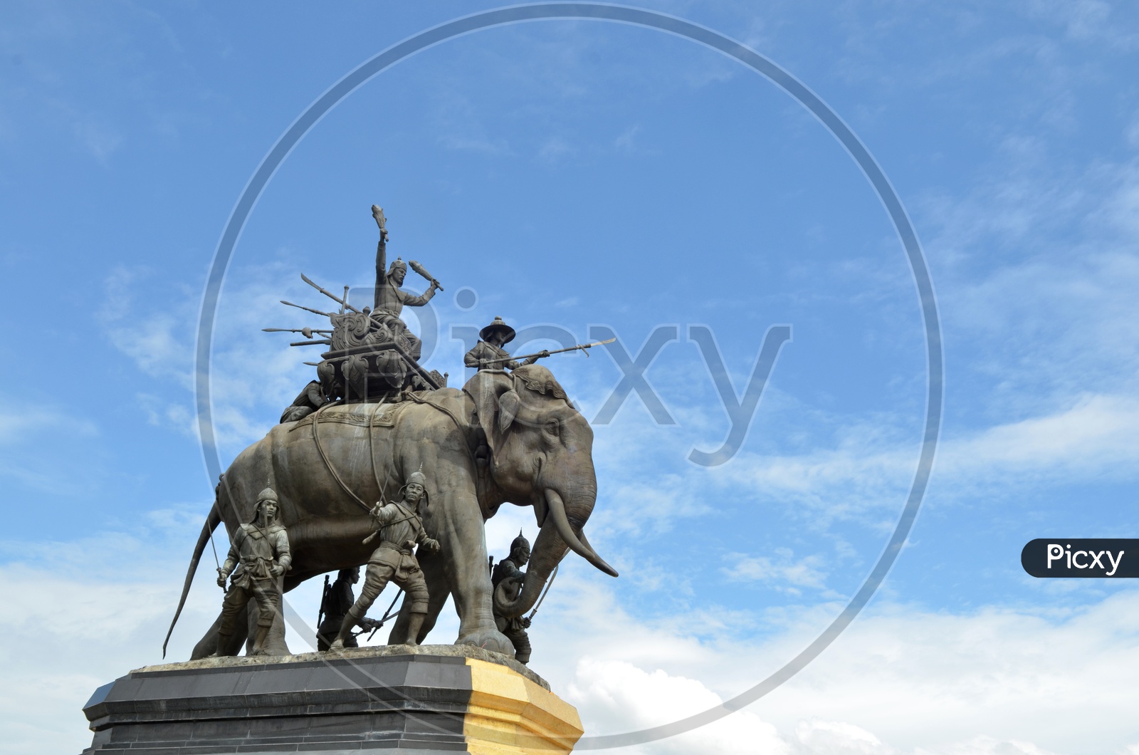 Landscape of Monument of King Naresuan at Suphanburi province in Thailand
