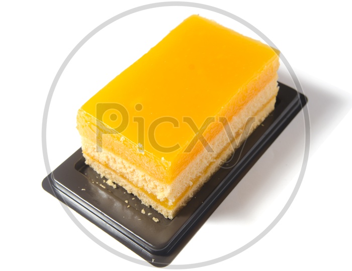 An orange cheesecake