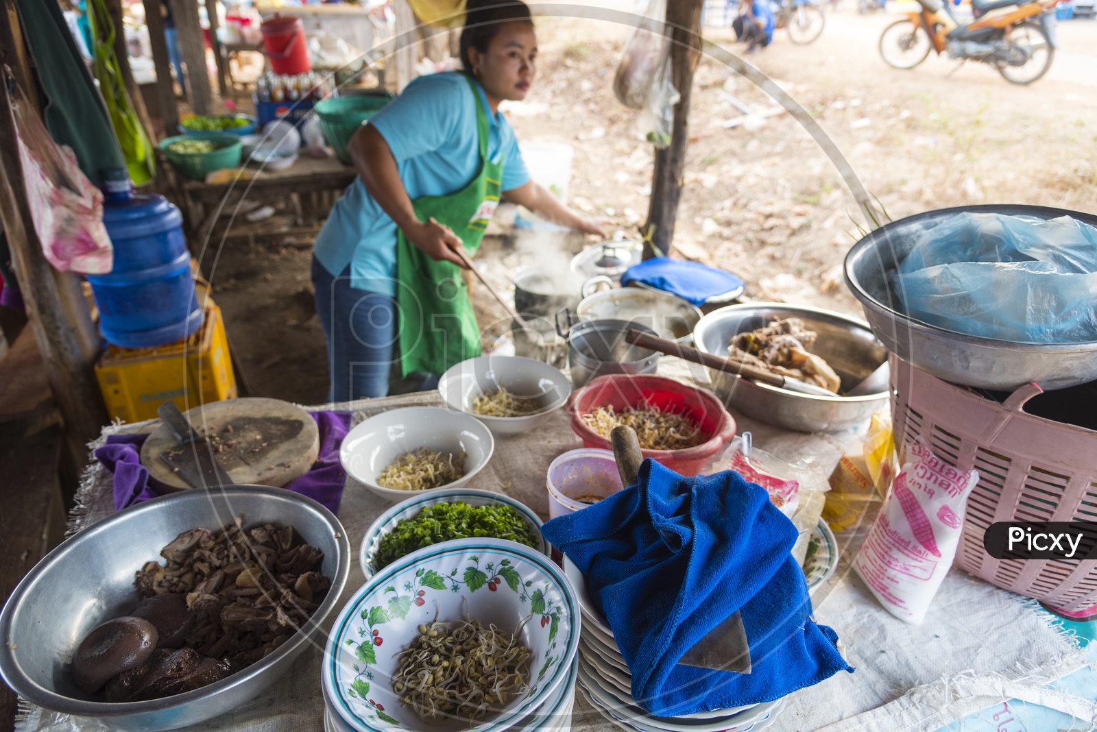 Sea food for sale in Luang Prabang Morning Market, Laos