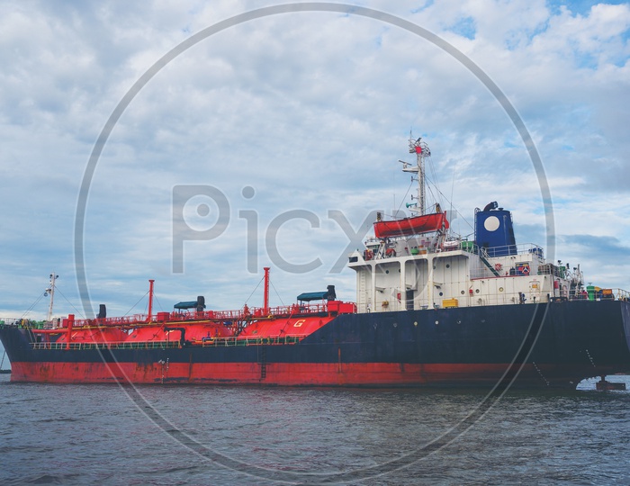 A Gas Transportation Cargo Ship in Thailand