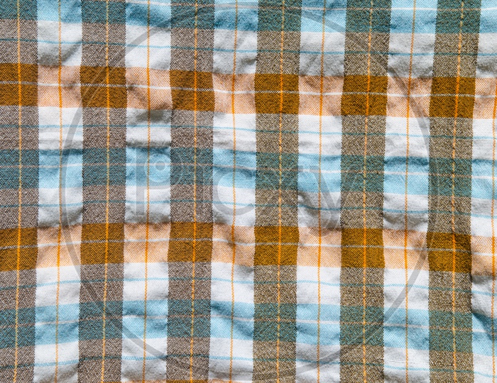 Colorful checkered loincloth fabric background