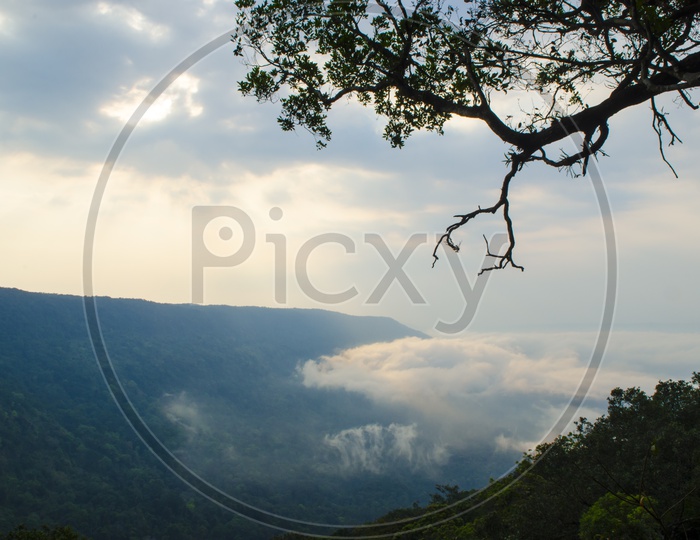 Panorama View of Pha Deaw Dai Cliffs of The Khao Yai National Park, Thailand