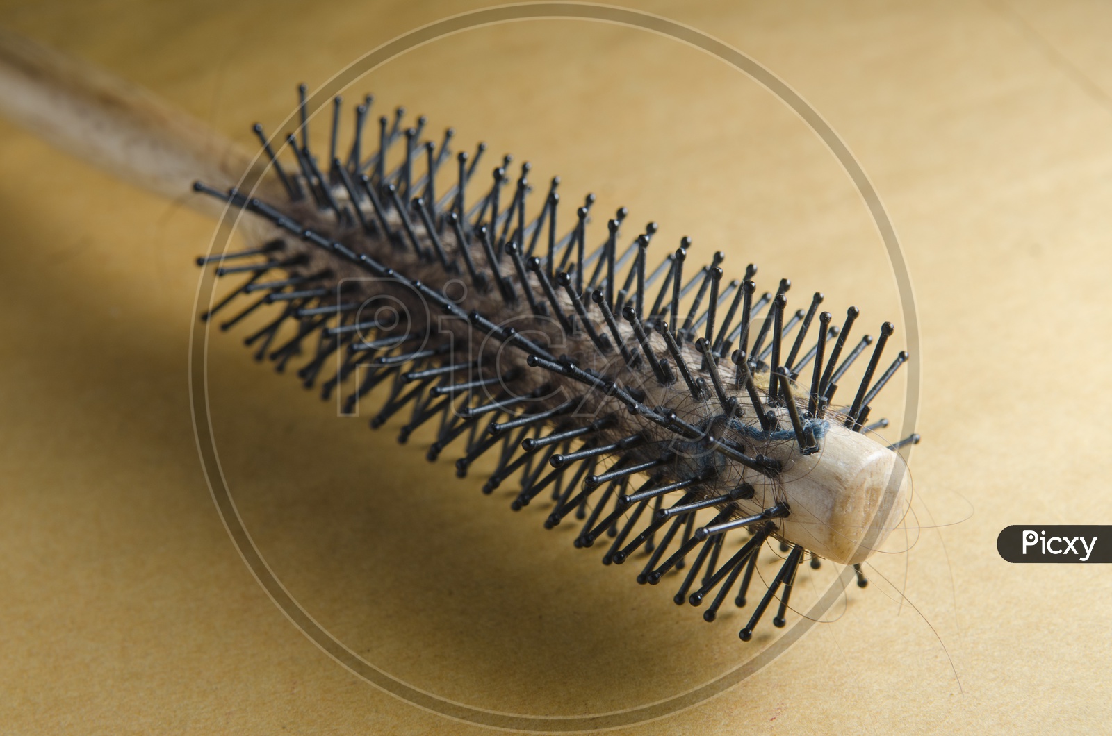 A Black comb with hair loss