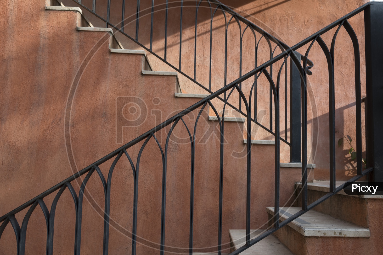 Italian wall with staircase