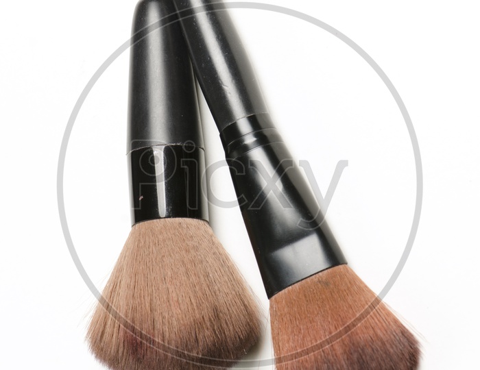 Two makeup brushes