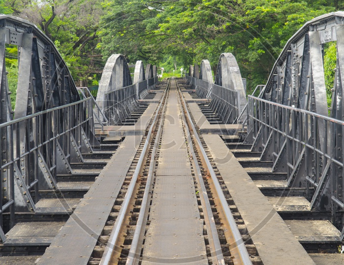 Death railway track built during World War II in Kanchanaburi Thailand