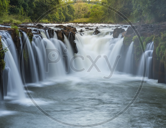Beautiful waterfall in Laos