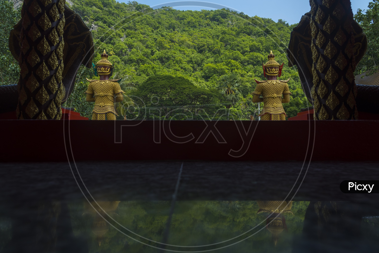 View of Statues in Thai temple