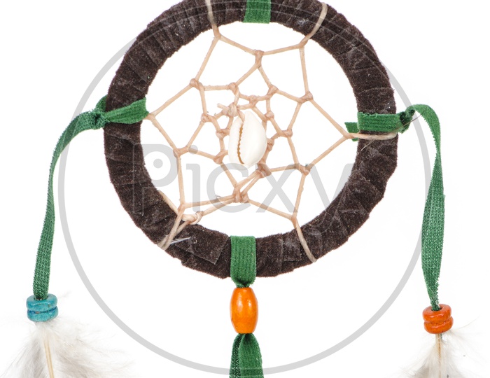 Dreamcatcher isolated over white background