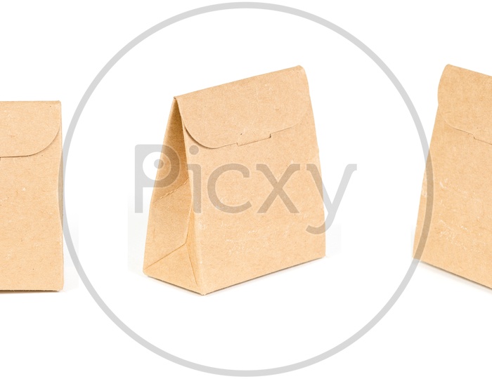 paper bags sets isolated on white background