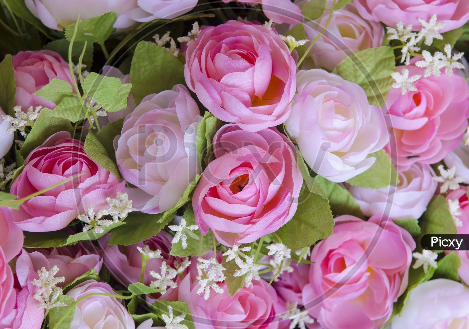A Wedding bouquet with rose bush