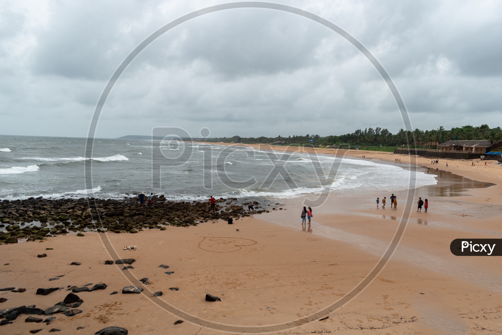 View of Sinquerium Beach Goa, Candolim, Goa, India
