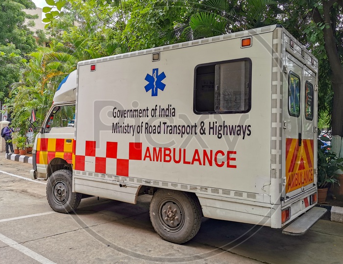 Ambulance Vehicle At NIMS Hospital Hyderabad