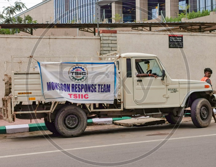 Monsoon Response Team Vehicle By TSIIC In Hyderabad ,  Telangana