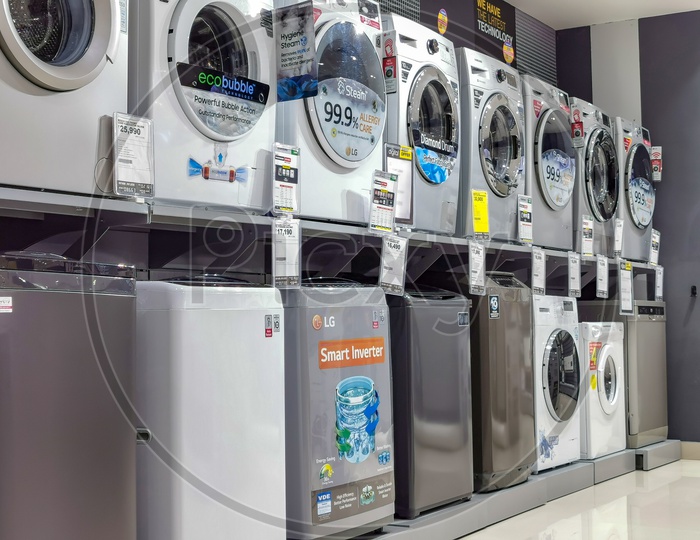 Washing Machines In a Furniture or home Decors Mart