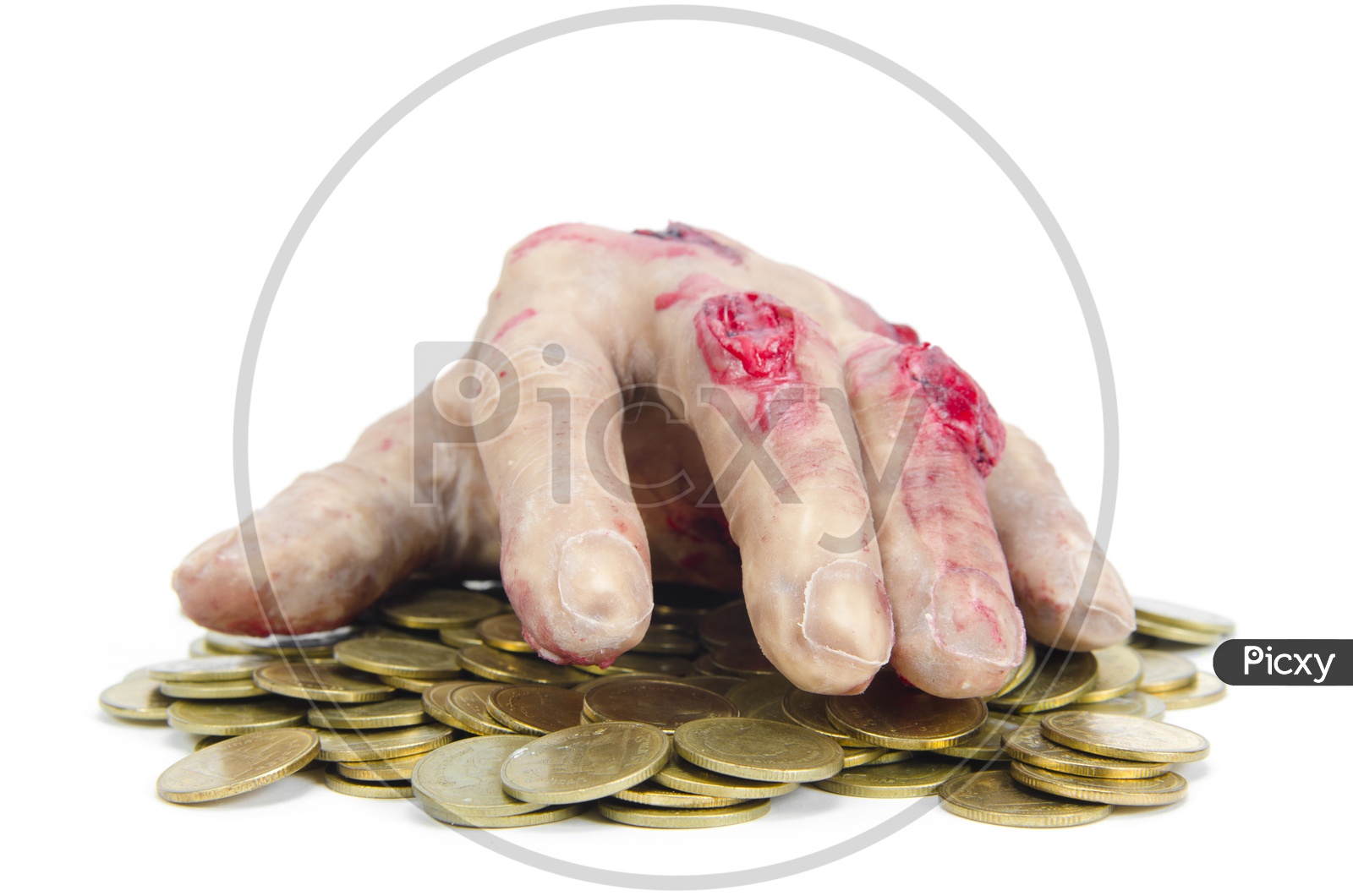 Money concept with human hand
