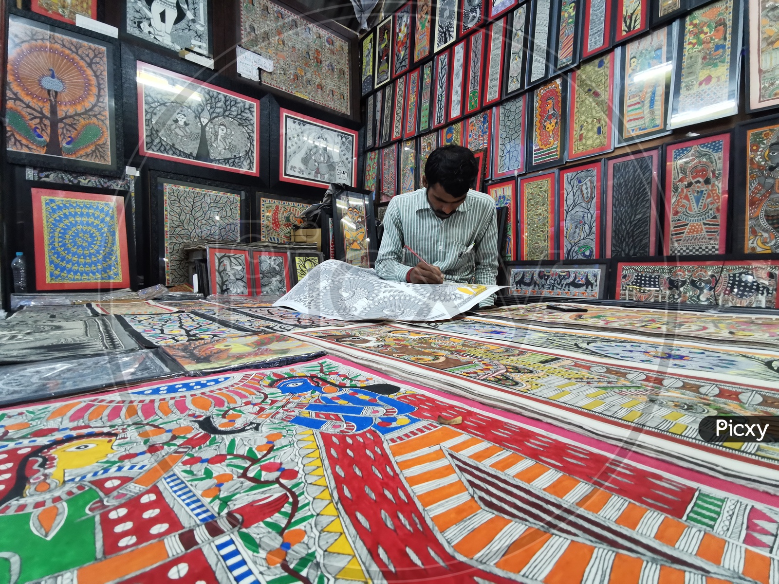 Handicrafts Arts In a Stall At Shilparamam