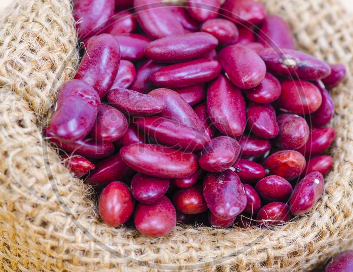 Close up of Purple colored beans