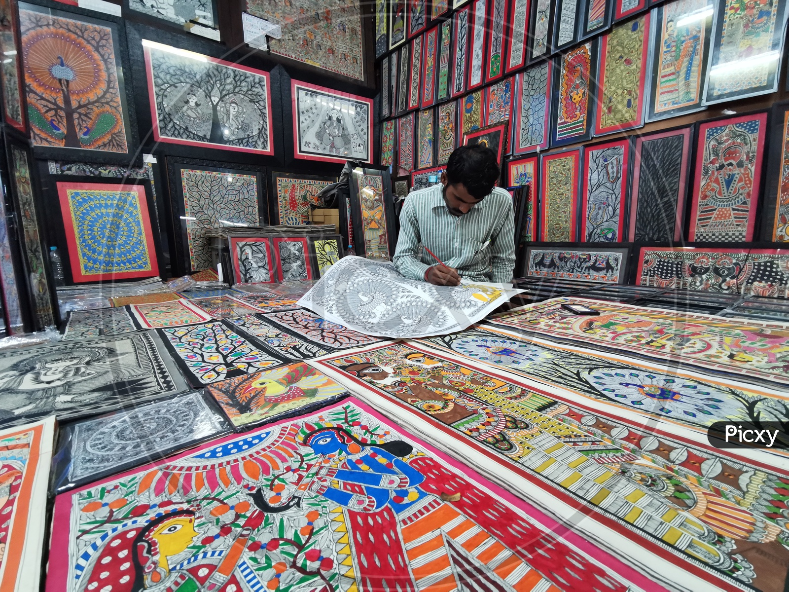 Handicrafts Arts In a Stall At Shilparamam