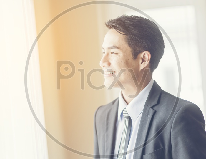Portrait of a Asian businessman smiling