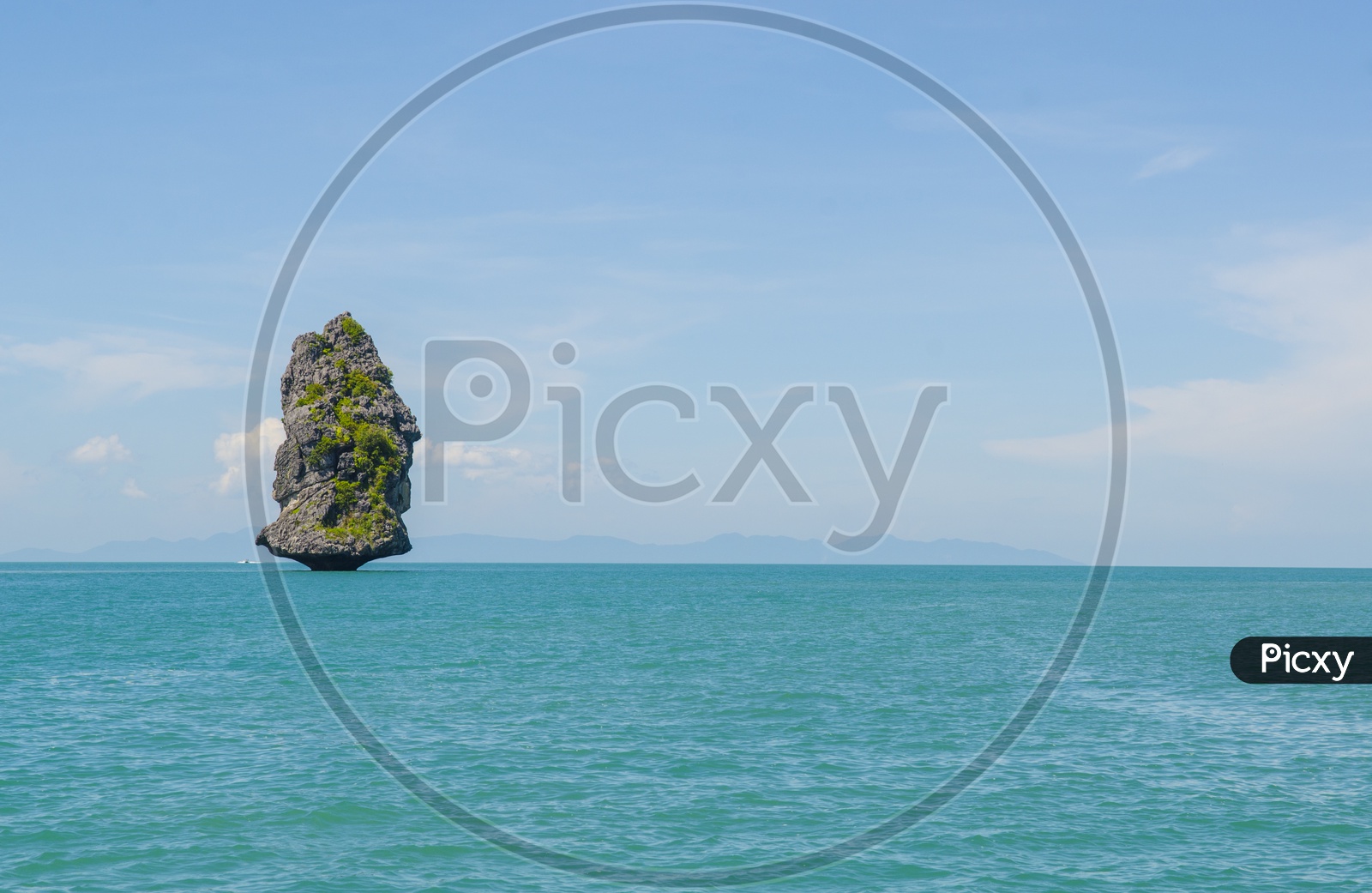 A Rock Exposure at Angthong national marine park, koh Samui, Suratthani, Thailand