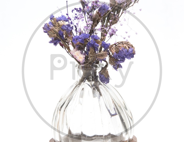 Vintage purple flower vase