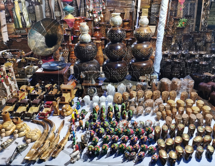 Handicrafts At A Stall in  Shilparamam ,  Hyderabad