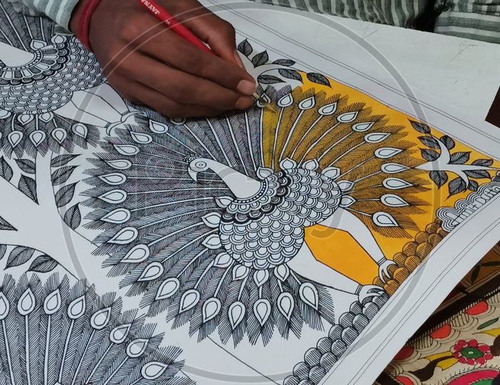 Artist Making Handicraft Art In a Stall At Shilparamam