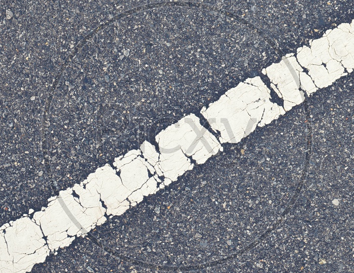 Asphalt Road Texture With Lines Closeup Forming a background
